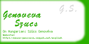 genoveva szucs business card