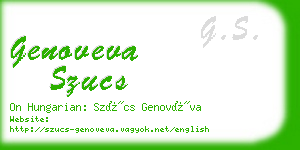 genoveva szucs business card